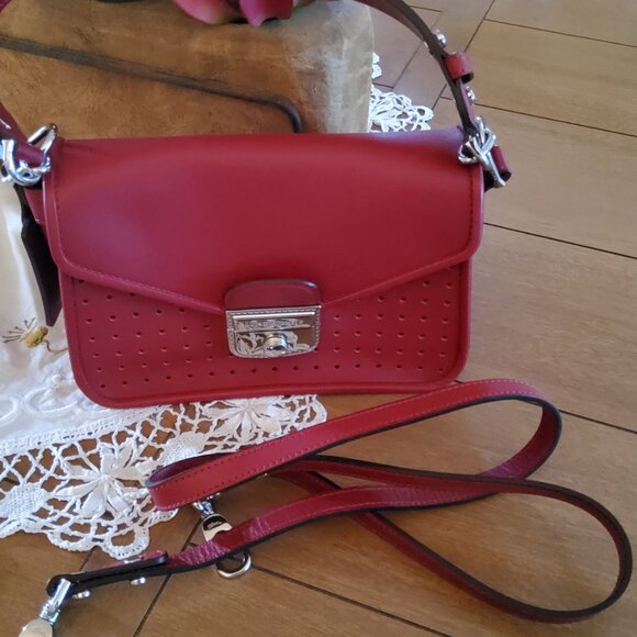 Longchamp Sac Porte Travers S Mademoiselle in Red Crossbody/Shoulder Handbag - Picture 1 of 16